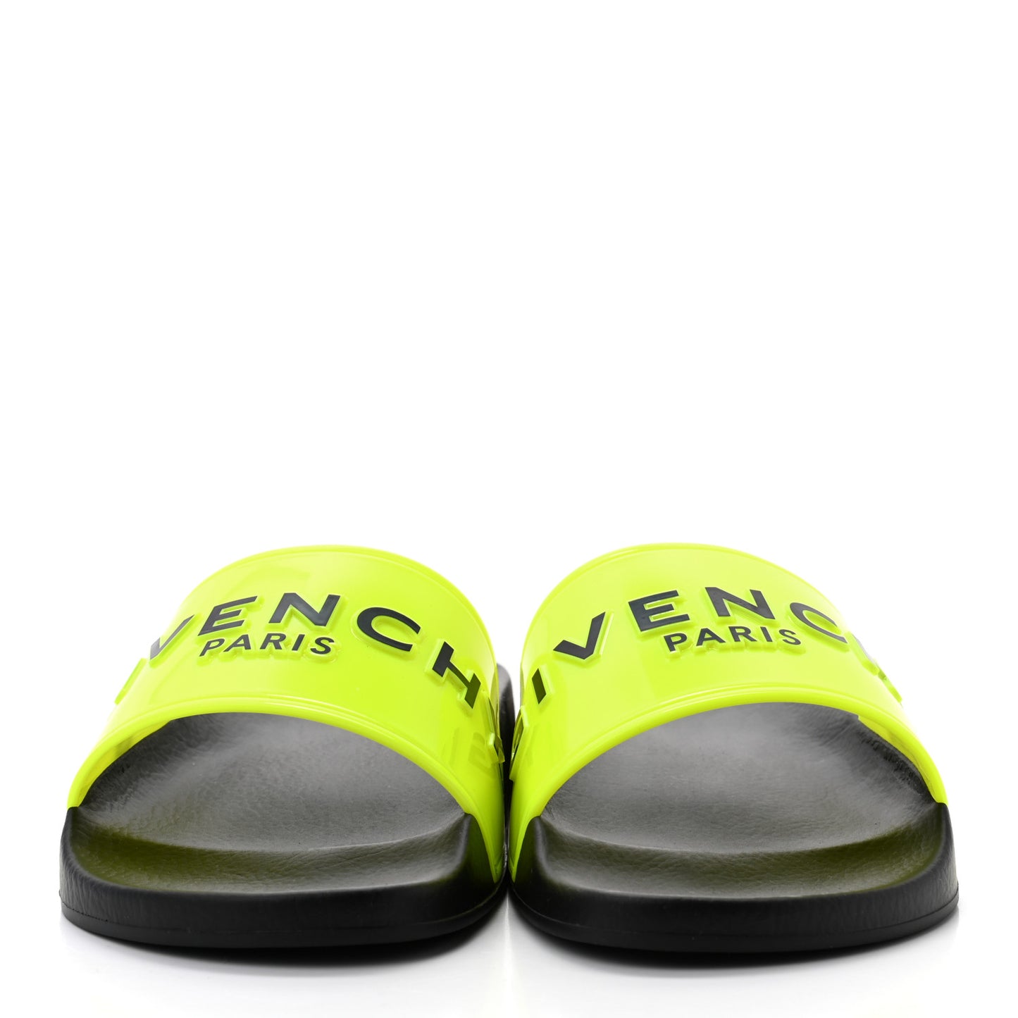 Rubber Logo Womens Pool Slide Sandals 37 Fluo Yellow