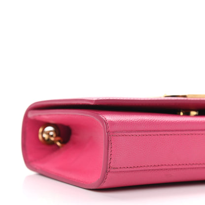 Saint Laurent Grain De Poudre Small Monogram Kate Satchel Bubblegum 8 of 12