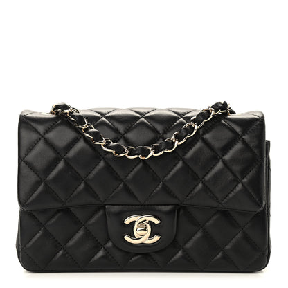 Chanel Lambskin Quilted Mini Rectangular Flap Black 1 of 9