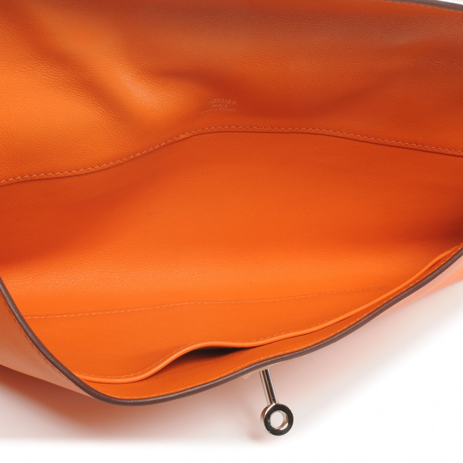 Hermes Swift Kelly Cut Clutch Pochette Orange 8 of 8