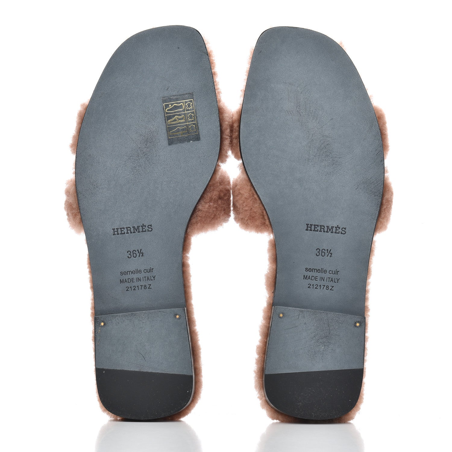 Hermes Woolskin Oran Sandals 36.5 Rose Aube 5 of 8