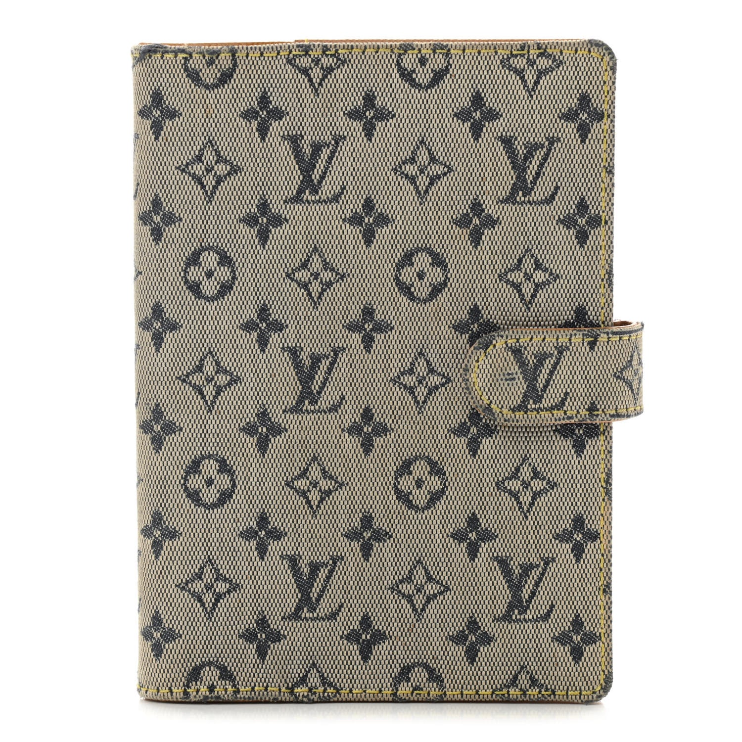 Louis Vuitton Mini Lin Small Ring Agenda Cover Blue 1 of 10