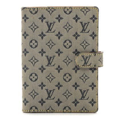 Louis Vuitton Mini Lin Small Ring Agenda Cover Blue 1 of 10