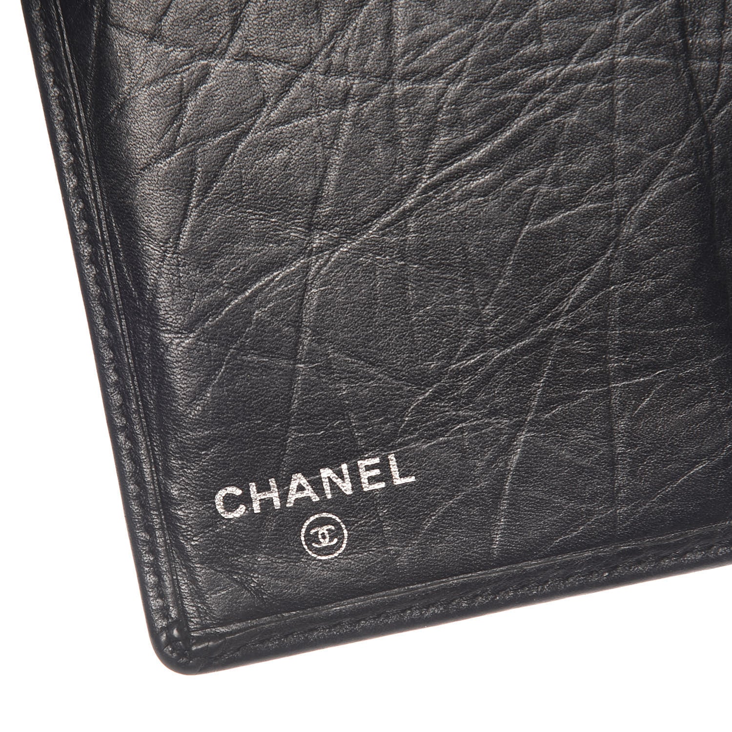 Chanel Aged Calfskin Quilted Cambon Yen Wallet Black 6 of 8