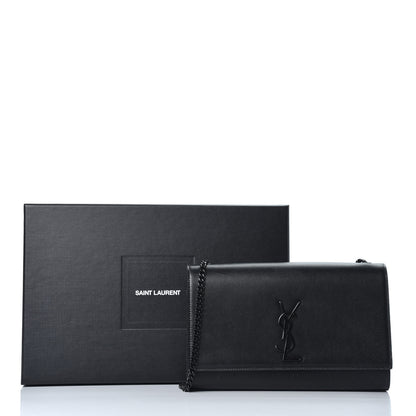 Saint Laurent Grain De Poudre Medium Classic Monogram Kate Satchel Black 9 of 9