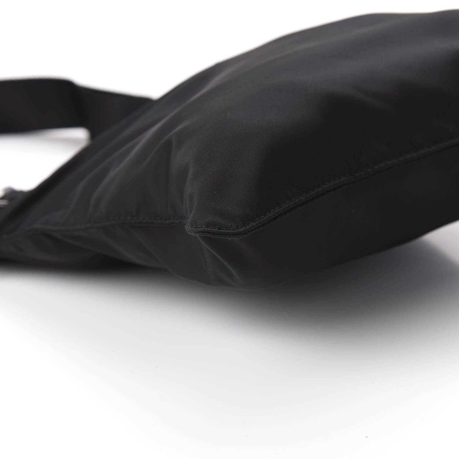 Prada Nylon Flat Messenger Bag Black 7 of 10