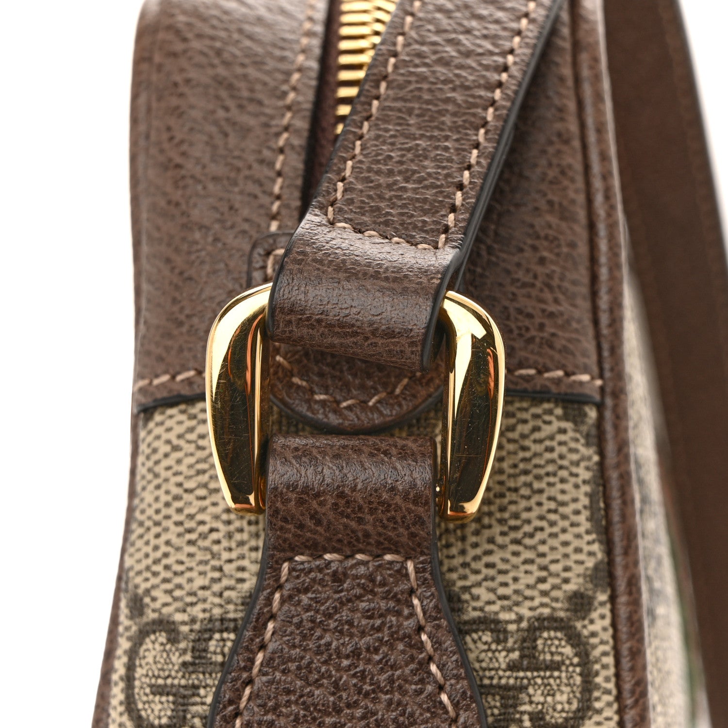 Gucci GG Supreme Monogram Web Mini Ophidia Shoulder Bag Brown 11 of 12