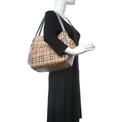 Burberry Haymarket Check Small Canterbury Tote Eucalyptus Grey 2 of 14