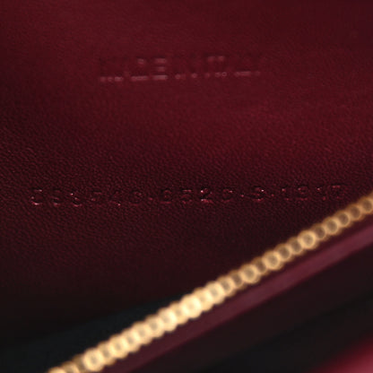Balenciaga Shiny Calfskin Crocodile Embossed Small Hourglass Top Handle Bag Dark Red 8 of 10