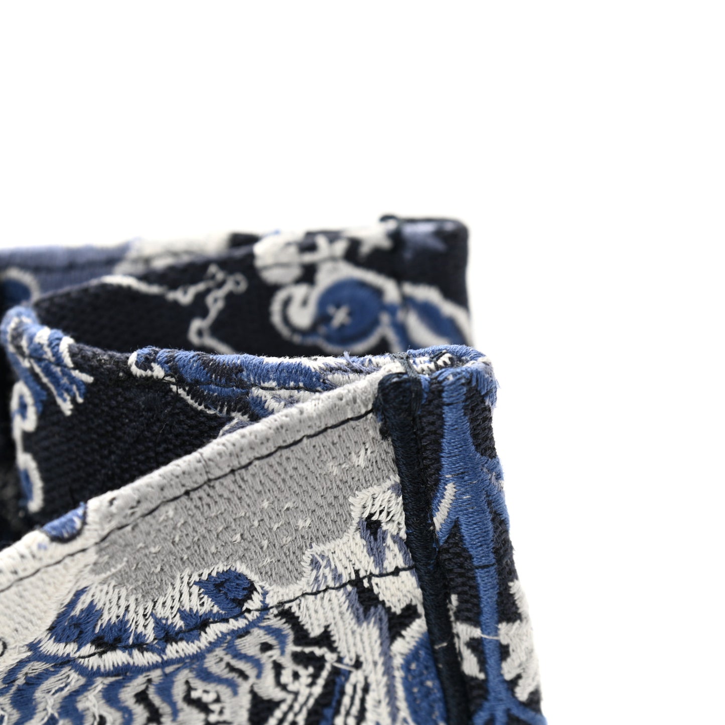 Canvas Embroidered Medium Constellation Book Tote Blue