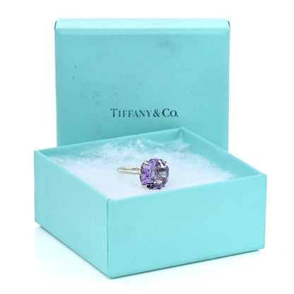 Tiffany Sterling Silver Amethyst Sparklers Octagonal Cocktail Ring 47 4 6 of 6