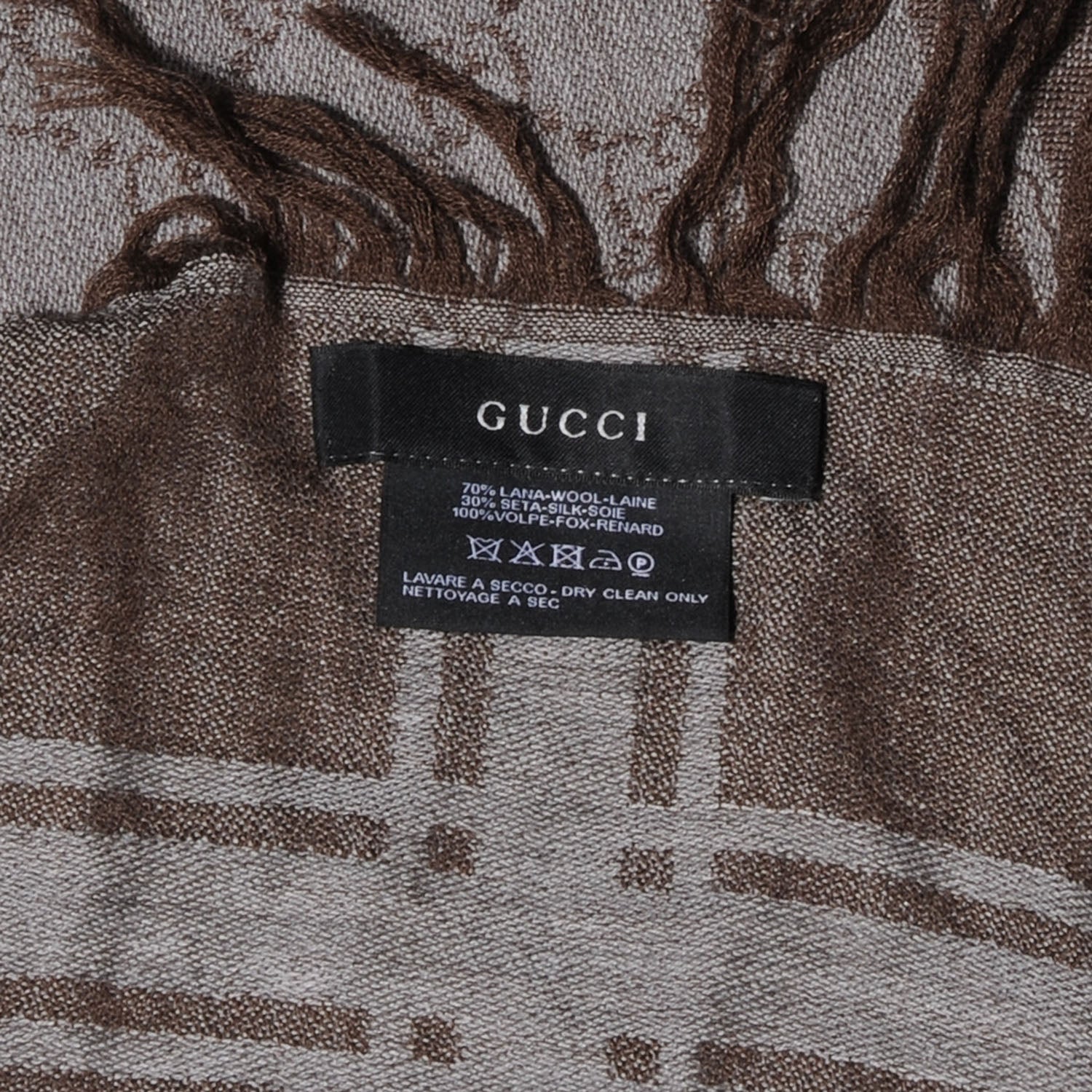 Gucci Brown and Gray Fox Fur Shawl 3 of 4