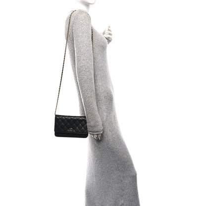 Chanel Caviar Quilted Wallet on Chain WOC Black 2 of 11