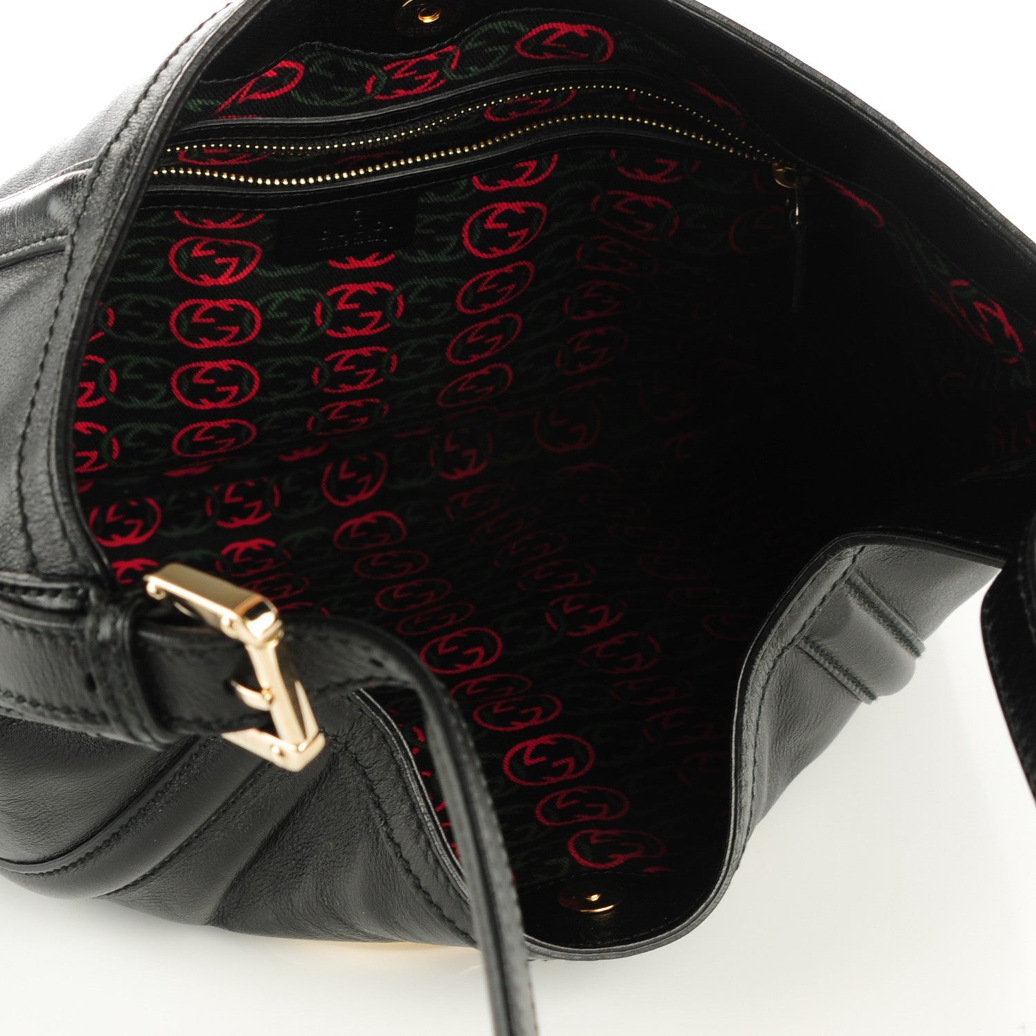 Gucci Leather Medium Britt Hobo Black 5 of 7