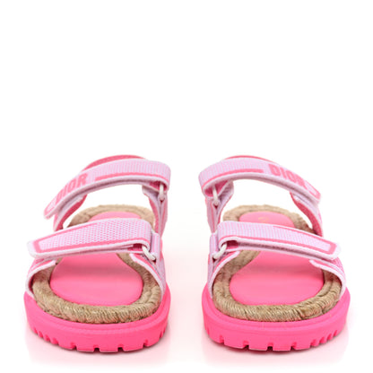 Christian Dior Technical Knit Jute Dioract 10mm Sandals 37 White Fuchsia 2 of 12