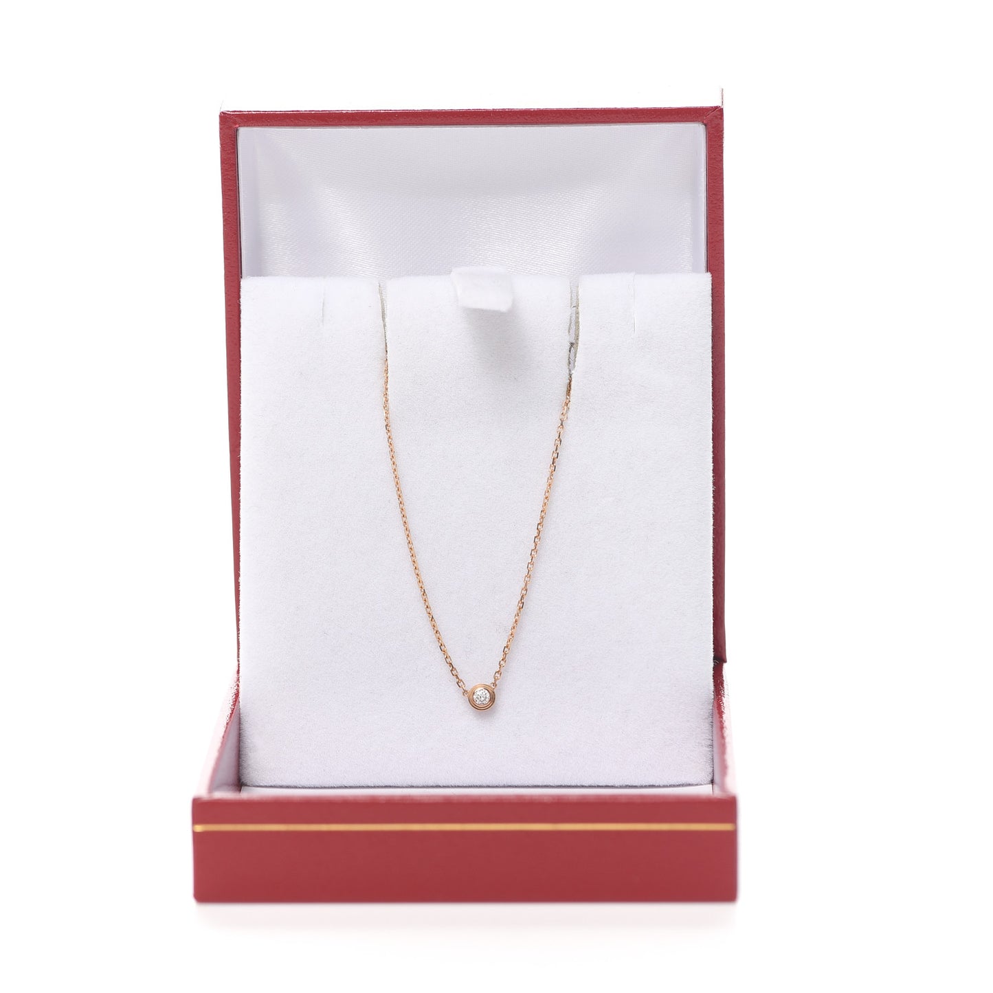 18K Pink Gold Diamond XS D'Amour Pendant Necklace