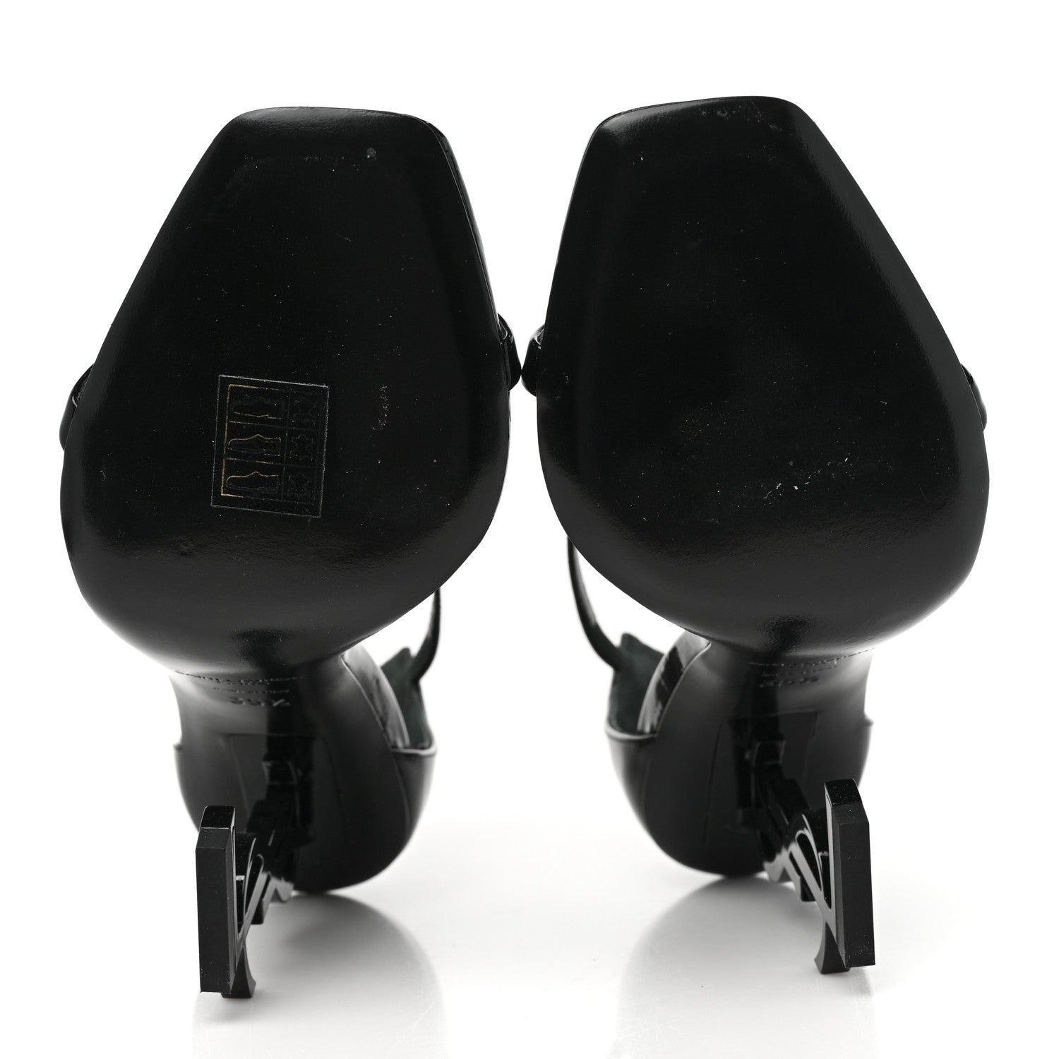 Saint Laurent Patent Calfskin Opyum 110 Sandals 35.5 Black 5 of 7