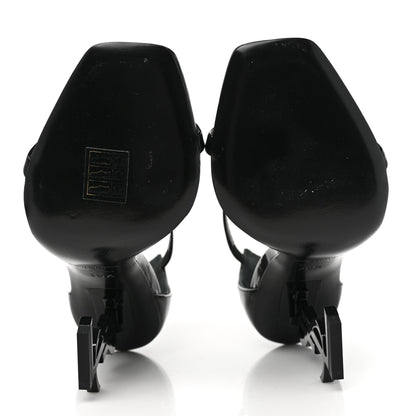 Saint Laurent Patent Calfskin Opyum 110 Sandals 35.5 Black 5 of 7