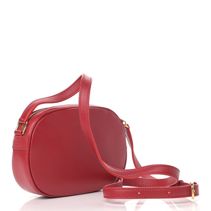 Celine Calfskin Quilted Small C Charm Bag Red 3 of 10