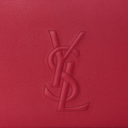 Saint Laurent Goatskin Monogram Large Belle De Jour Clutch Lipstick Fuchsia 8 of 8