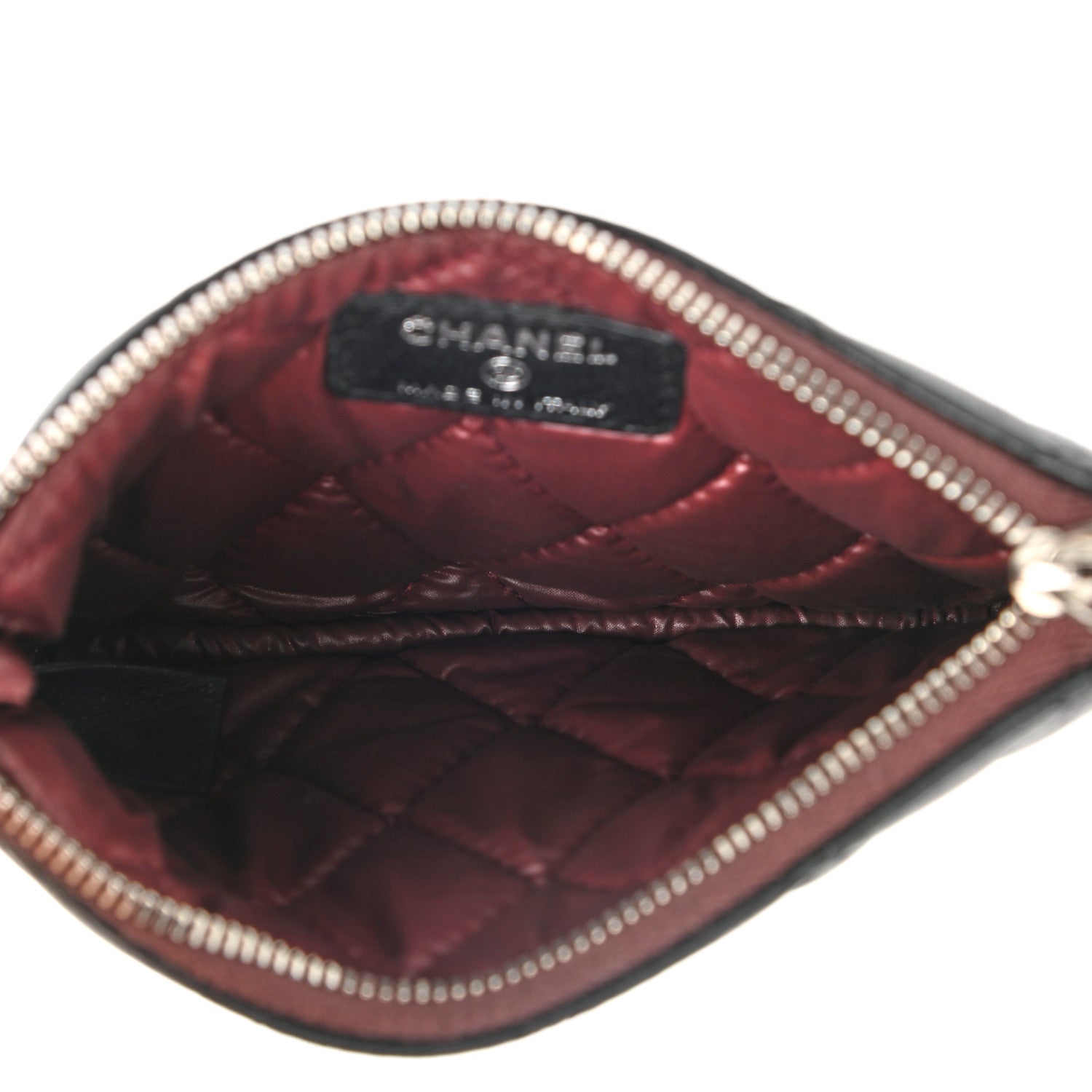 Chanel Lambskin Quilted Small Cosmetic Case Black 5 of 8