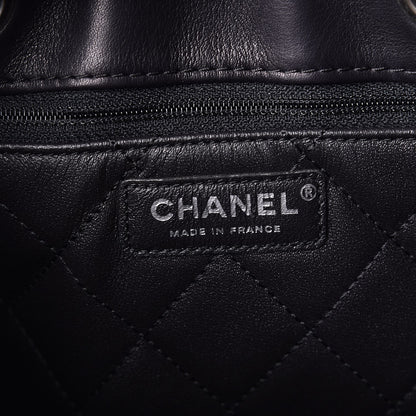 Chanel Calfskin Stitched Large Urban Luxury Drawstring Backpack Black 6 of 8