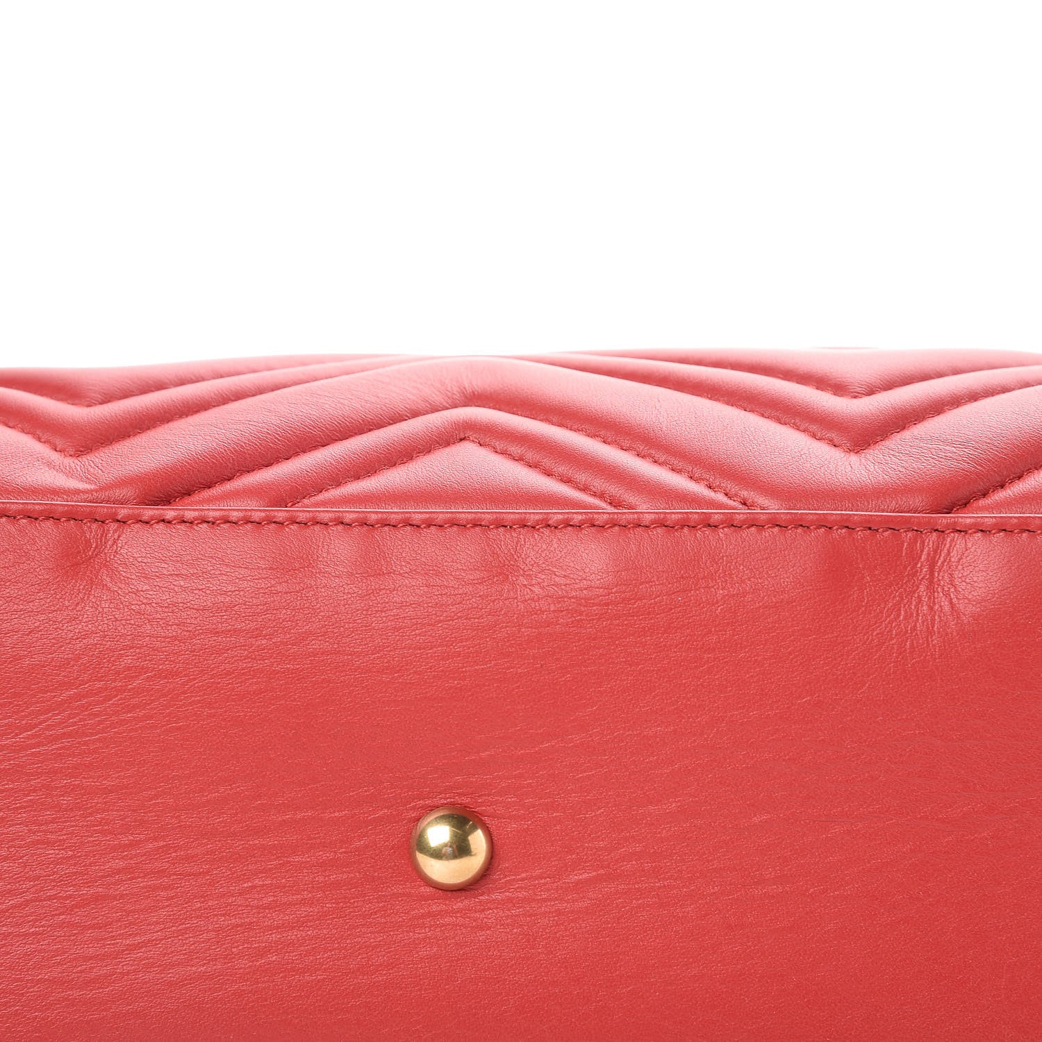 Gucci Calfskin Matelasse Medium GG Marmont Tote Hibiscus Red 11 of 14