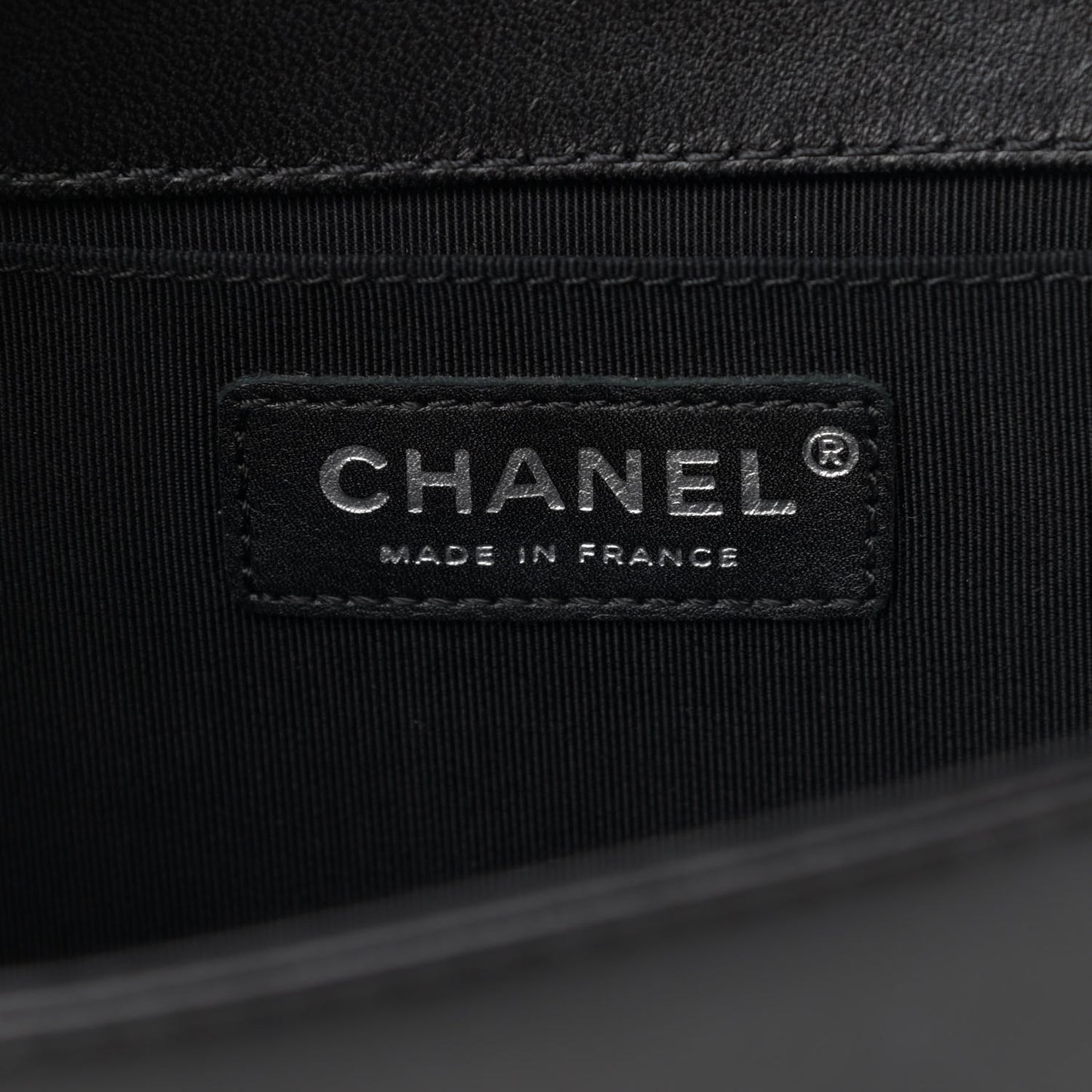 Lambskin Quilted Bi-Color Medium Boy Flap Black Blue Fonce