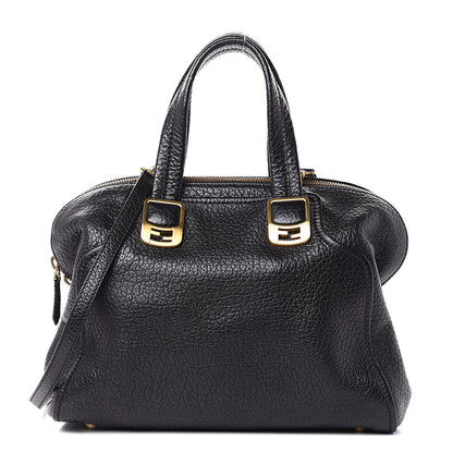 Fendi Pebbled Calfskin Small Chameleon Tote Black 1 of 11