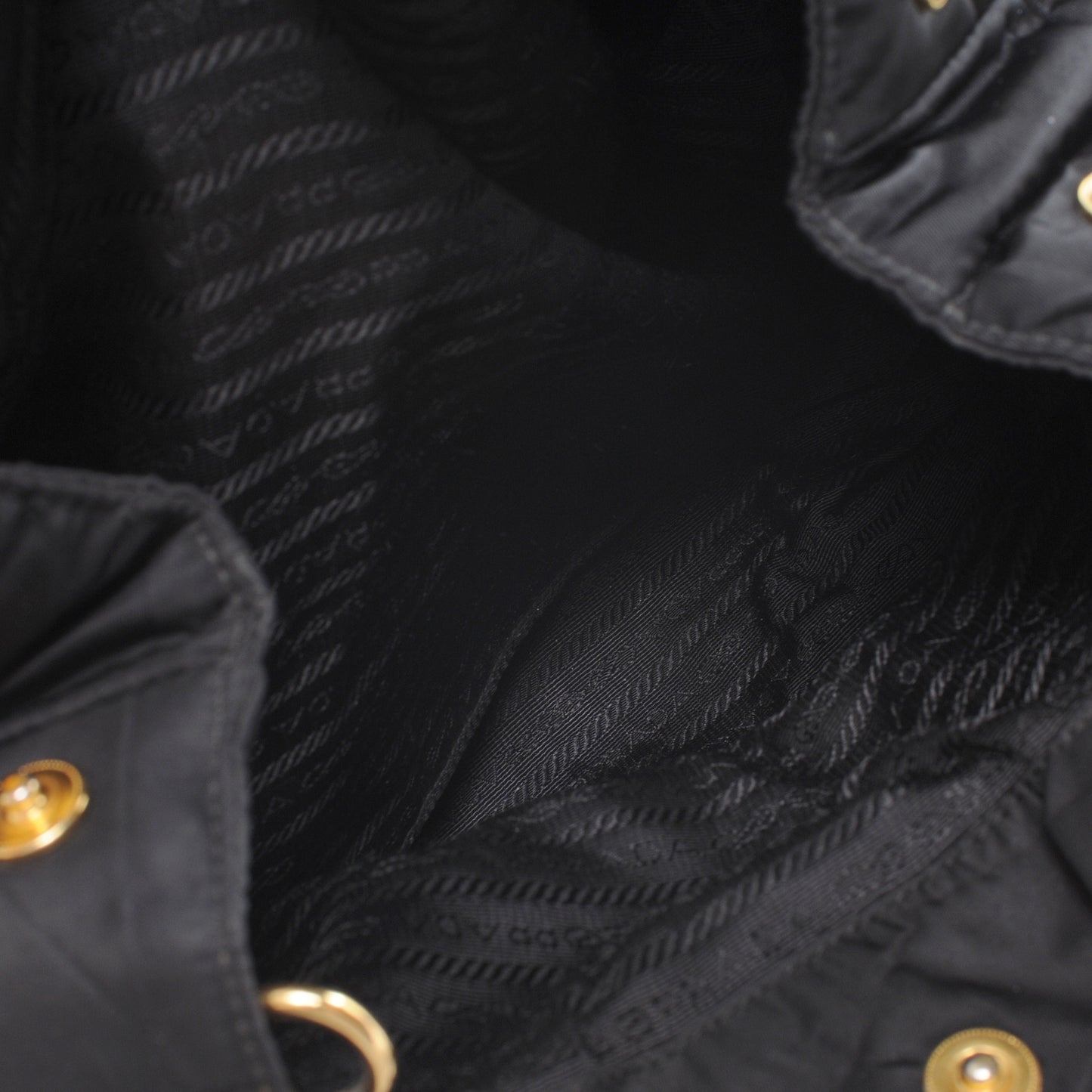 Tessuto Nylon Quilted Tote Nero Black