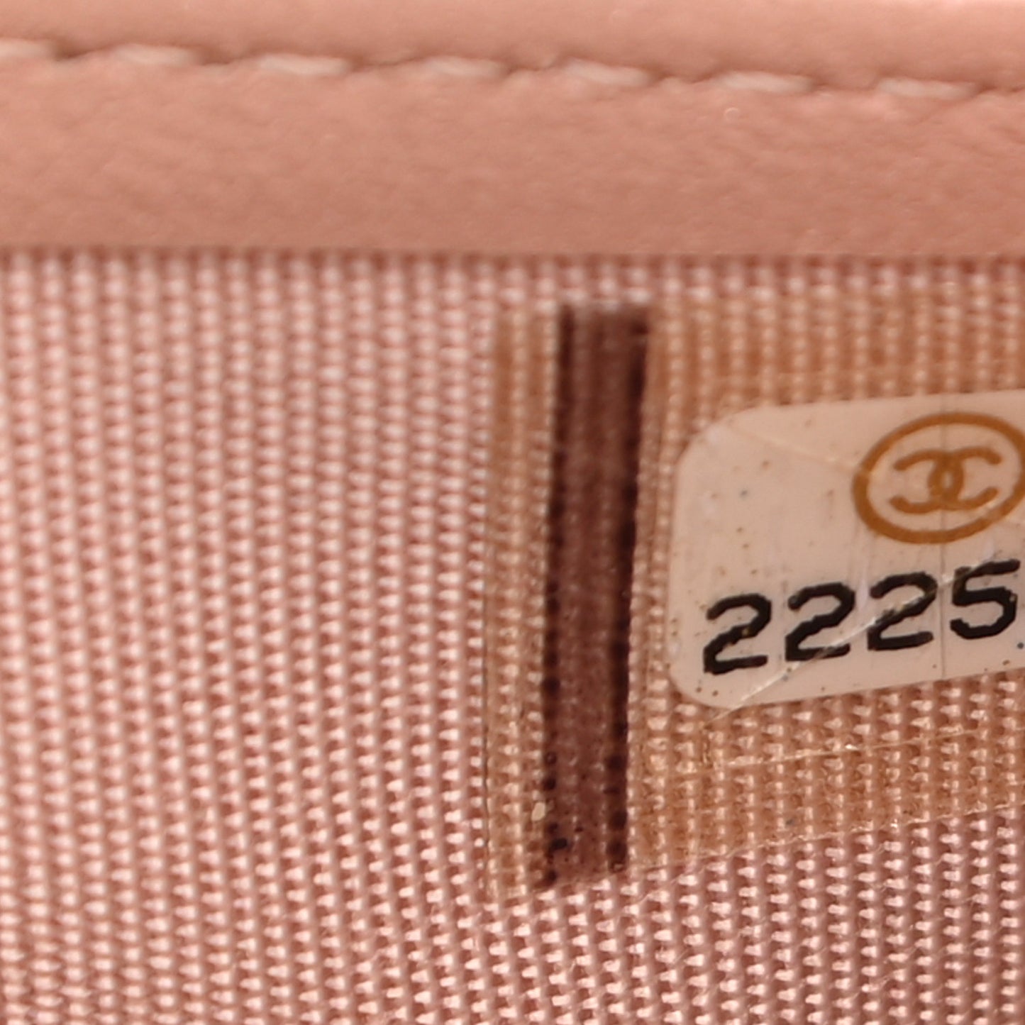 Iridescent Glazed Calfskin Quilted Boy Zip Around Wallet Light Pink
