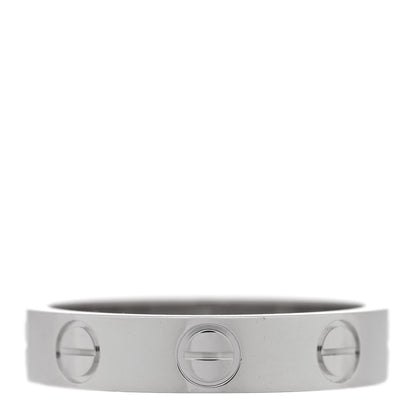 Cartier 18K White Gold 3.5mm LOVE Wedding Band Ring 47 4 3 of 4