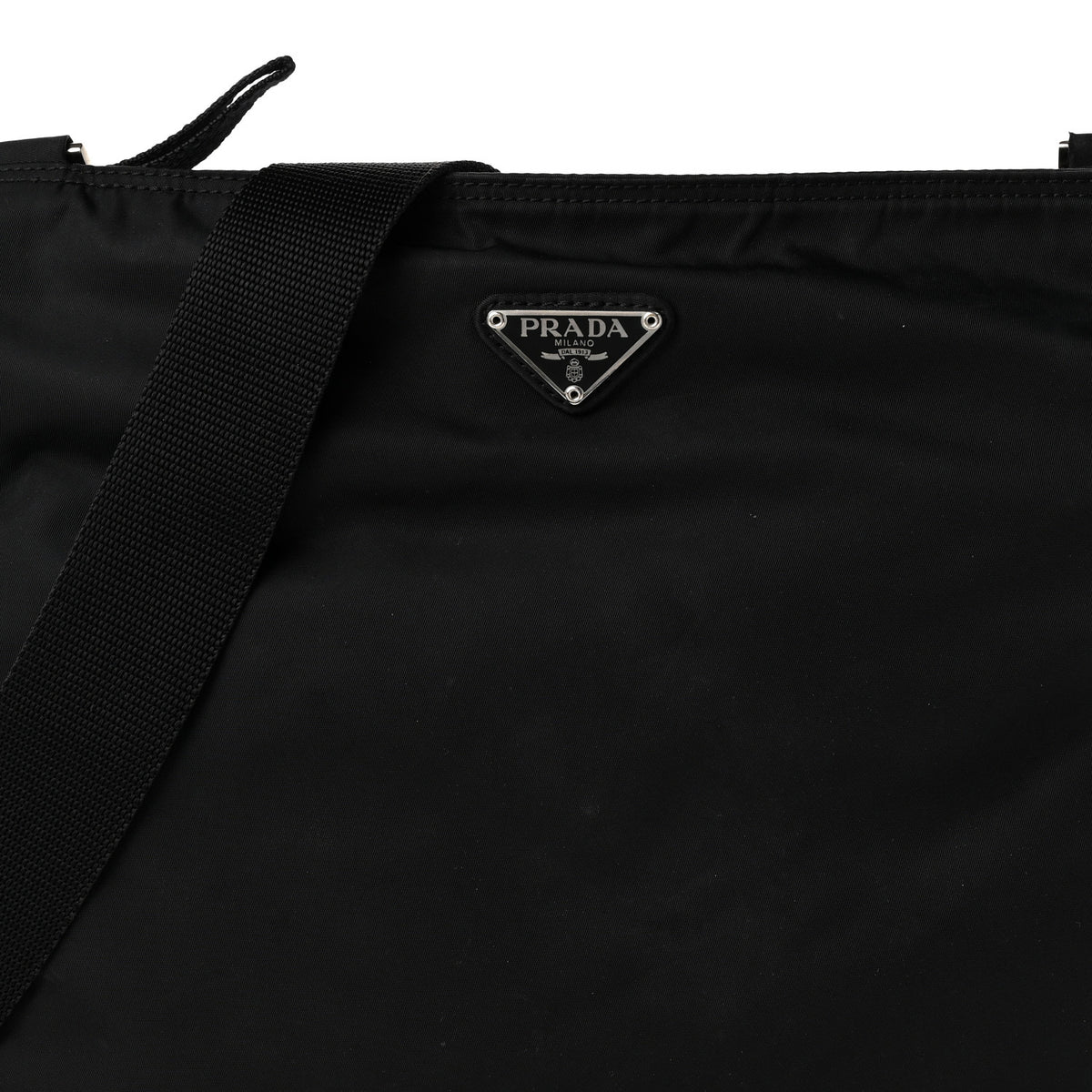 Nylon Vela Flat Messenger Bag Black
