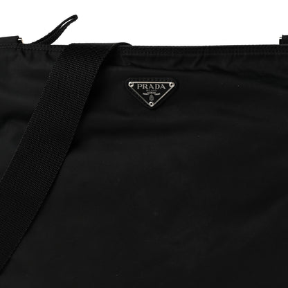 Prada Nylon Vela Flat Messenger Bag Black 7 of 9