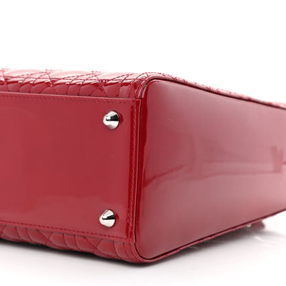 Christian Dior Patent Cannage Large Lady Dior Red 10 of 10
