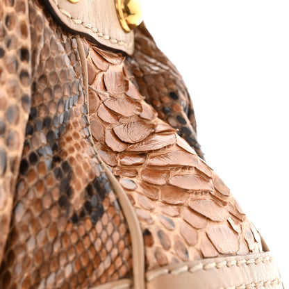 Gucci Snakeskin Medium Jockey Hobo Brown 12 of 15