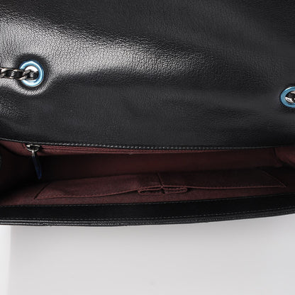 Chanel Shiny Goatskin Chevron Quilted Gabrielle Flap Black 5 of 8