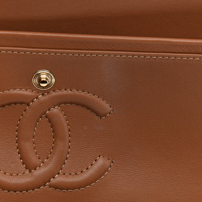 Chanel Lambskin Quilted Small Double Flap Brown 13 of 17
