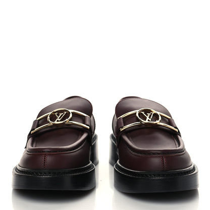 Louis Vuitton Calfskin Academy Loafers 38 Burgundy 3 of 7