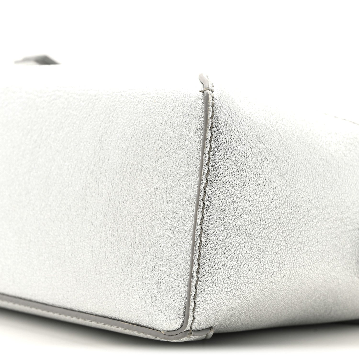 Loewe Laminated Lambskin Mini Puzzle Edge Bag Silver 9 of 9