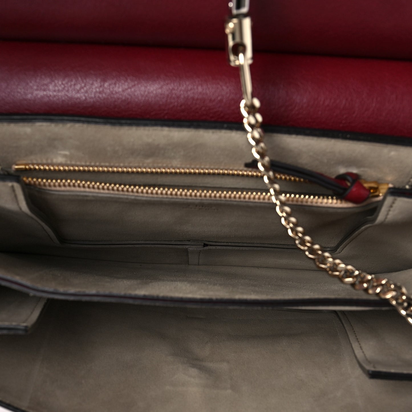 Calfskin Medium Faye Shoulder Bag Sienna Red