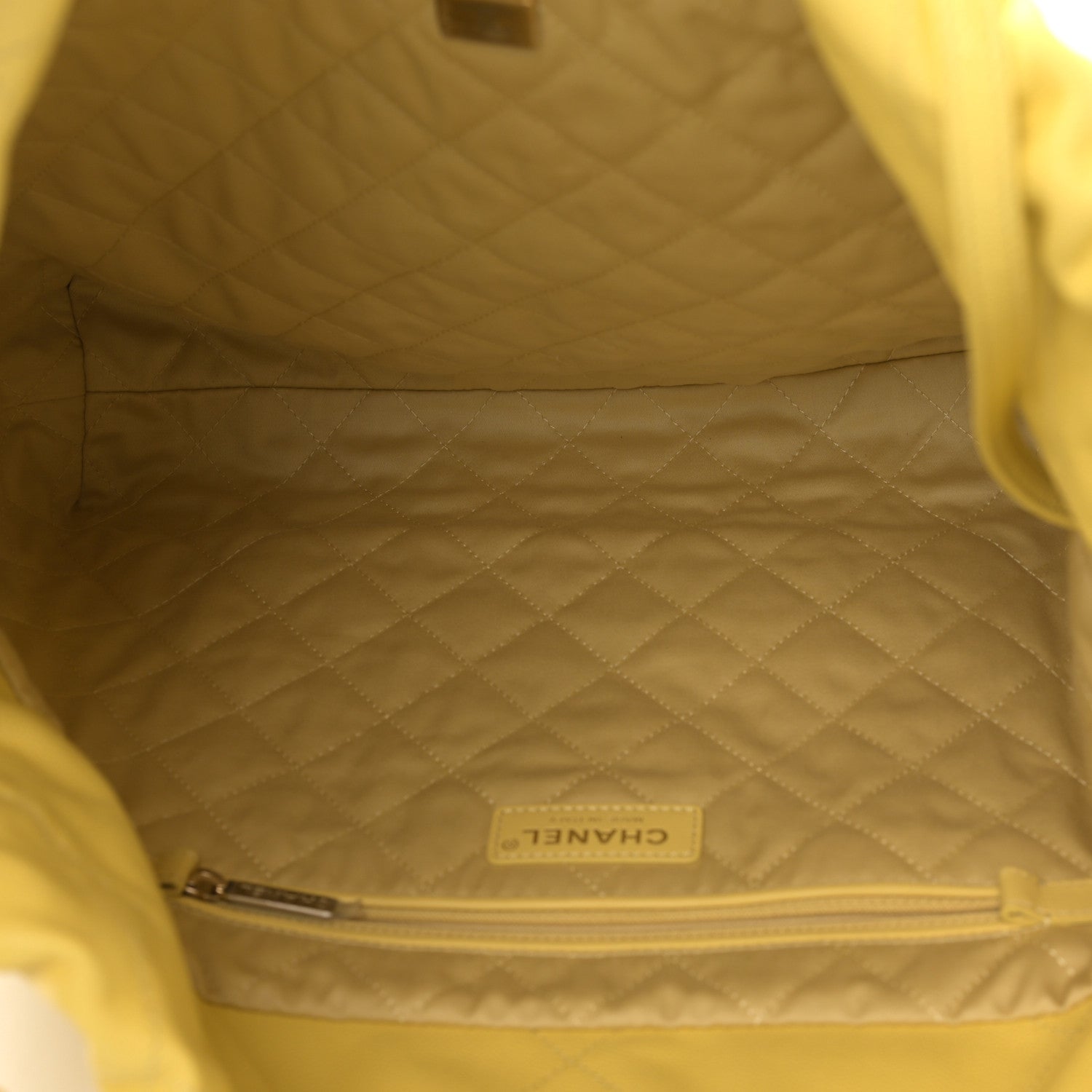Chanel Shiny Caviar Quilted Small Chanel 22 Yellow 6 of 10
