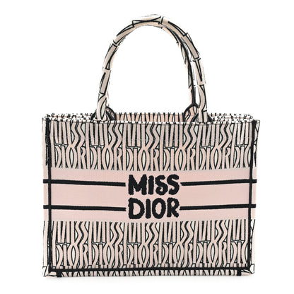 Christian Dior Canvas Embroidered Medium Miss Dior Graffiti Book Tote Pink 1 of 10