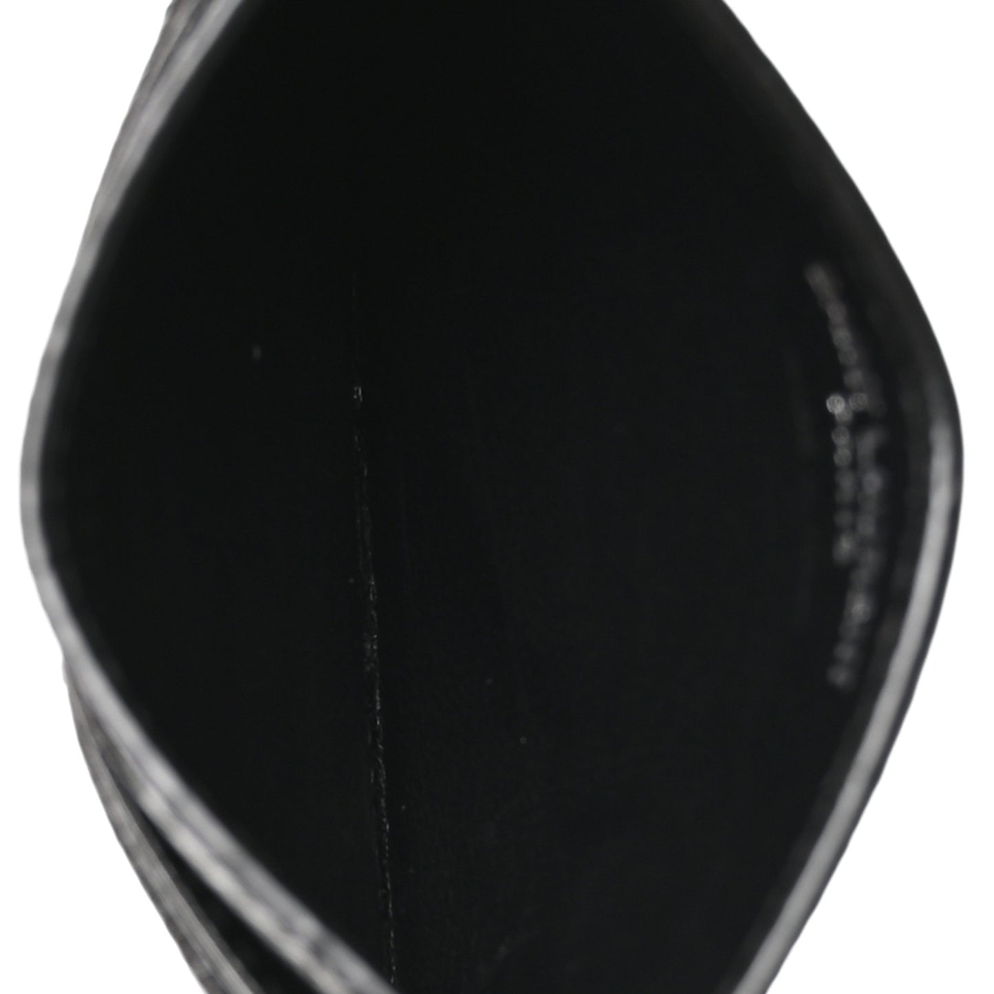 Grain De Poudre Matelasse Chevron Monogram Credit Card Case Black