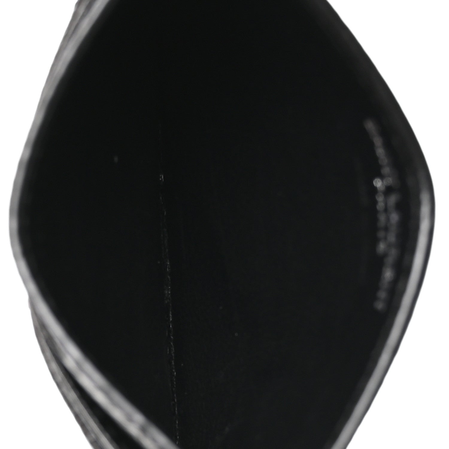 Saint Laurent Grain De Poudre Matelasse Chevron Monogram Credit Card Case Black 5 of 7