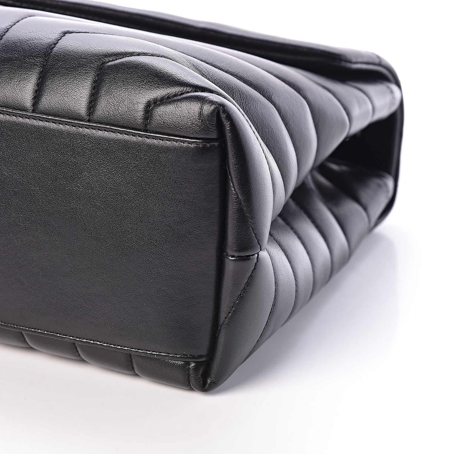 Saint Laurent Calfskin Y Quilted Monogram Medium Loulou Chain Satchel Black 9 of 10