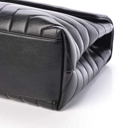 Saint Laurent Calfskin Y Quilted Monogram Medium Loulou Chain Satchel Black 9 of 10