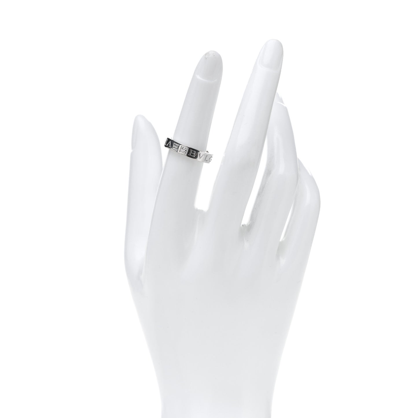 18K White Gold Diamond B.Zero1 Essential Band Ring 51 5.75