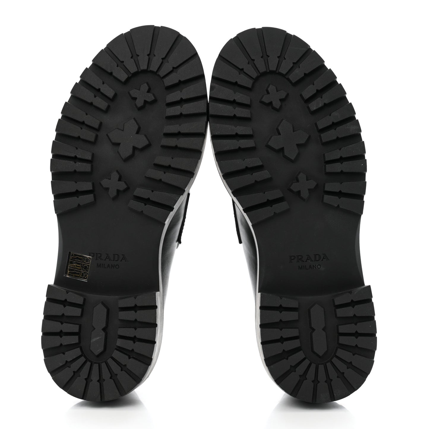 Spazzolato Metal Triangle Logo Mens 35mm Loafers 8 Black