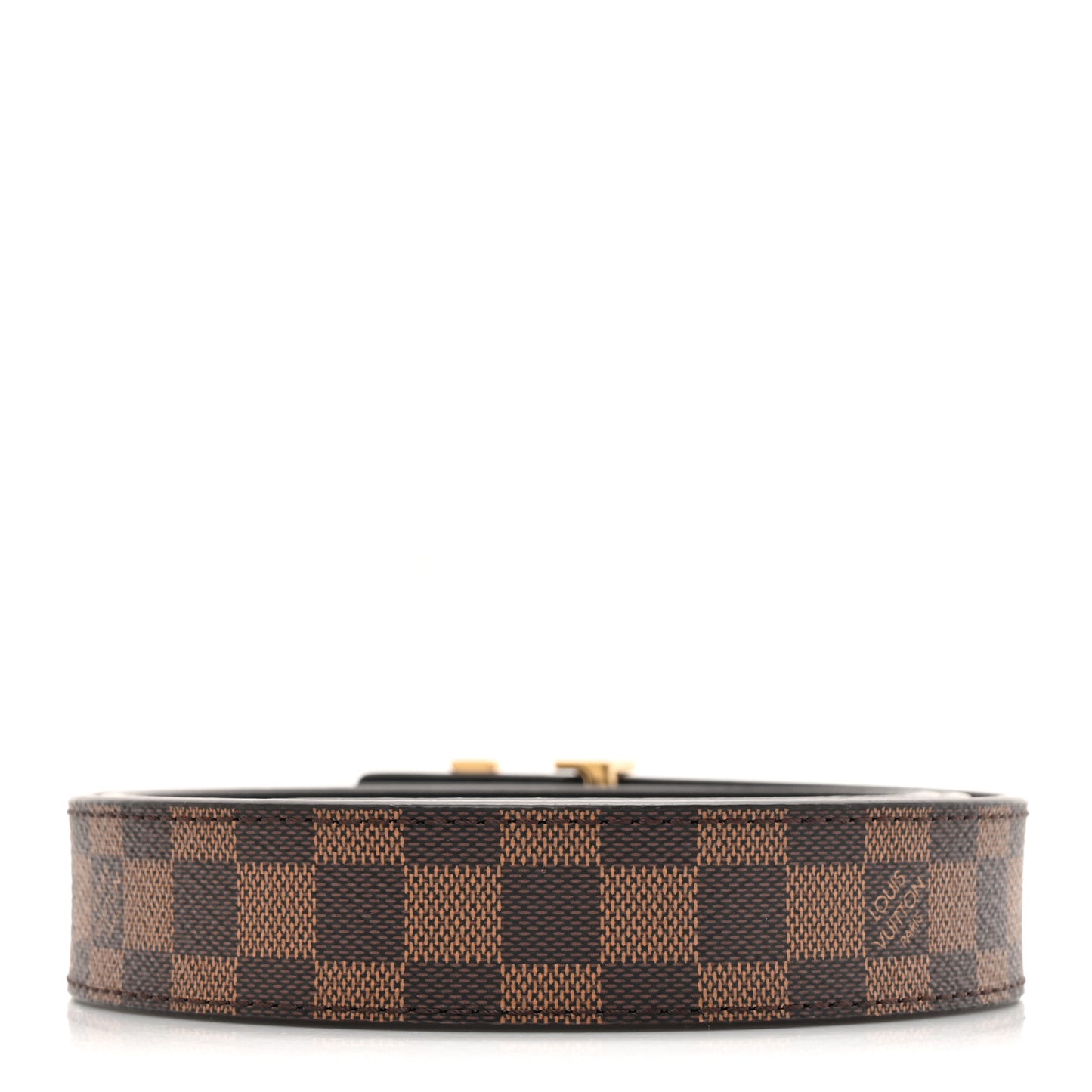 Calfskin Damier Ebene 25mm LV Iconic Reversible Belt 80 32 Black